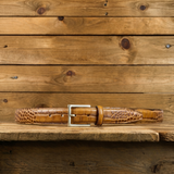 Crocodile Golf Belt with Gold Buckle