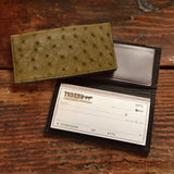 Ostrich Checkbook Cover