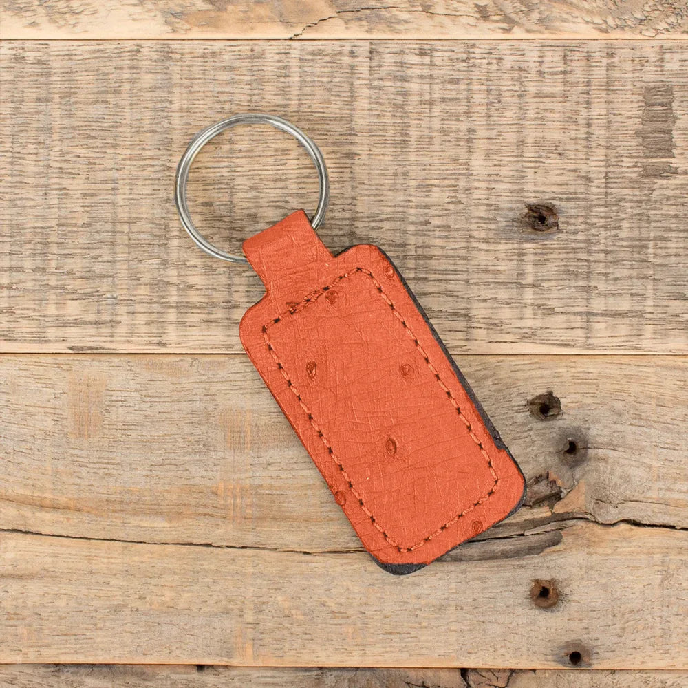 Orange Stick Ruler Key Chain Ostrich Orange Key Chain – Yoder Leather Company