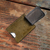 Ostrich Cash Clip Wallet