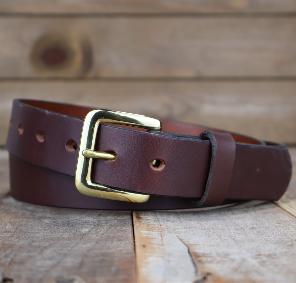 Brown Smooth Bullhide Leather Belt – Yoder Leather Company
