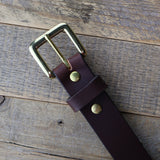 Smooth Black & Brown Dress Belt Set