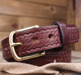 Men's Basket Weave Brown Belt