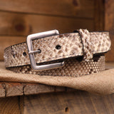 Python Snakeskin Leather Belt