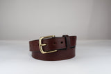 Stitched Brown Leather Belt - SALE ITEM - Size 40