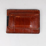 Alligator Cognac Clip Wallet - SALE ITEM -