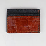 Alligator Cognac Clip Wallet - SALE ITEM -