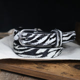 Furry Zebra Belt-Yoder Leather Company