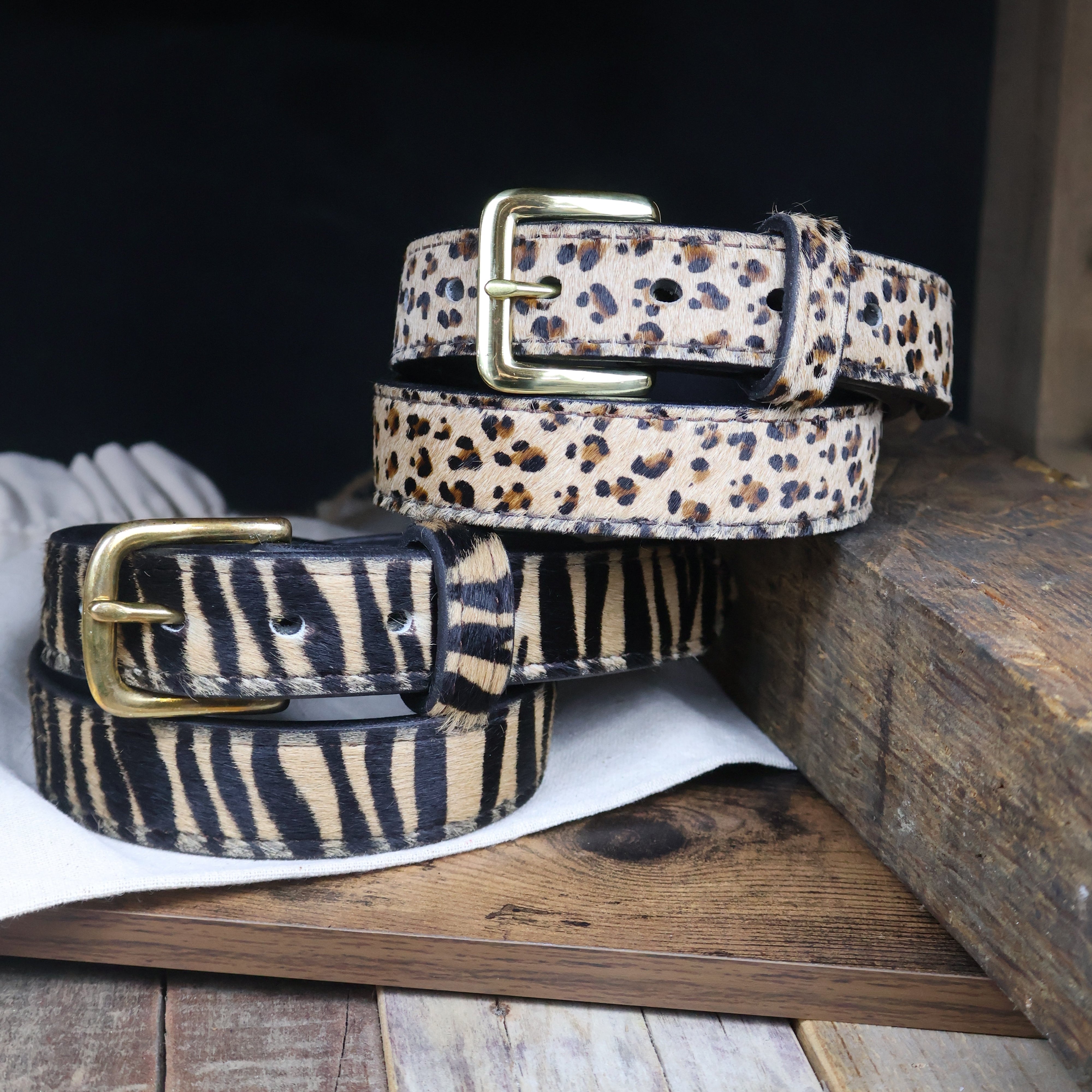 Furry Tiger Belt-Yoder Leather Company