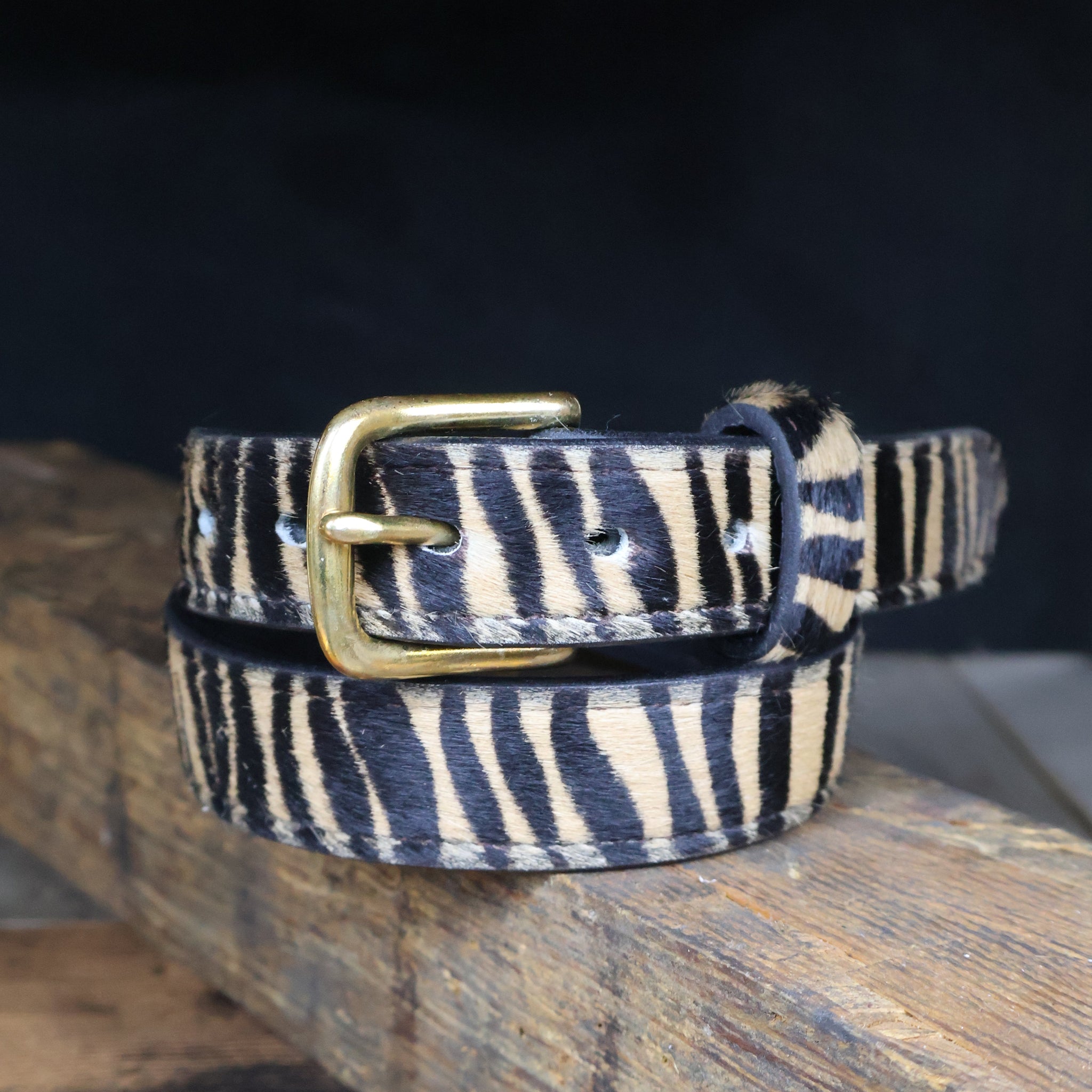 Furry Tiger Belt-Yoder Leather Company