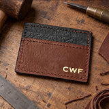Cowhide Brown Money Clip Wallet