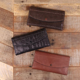 Alligator Matte Black Clutch