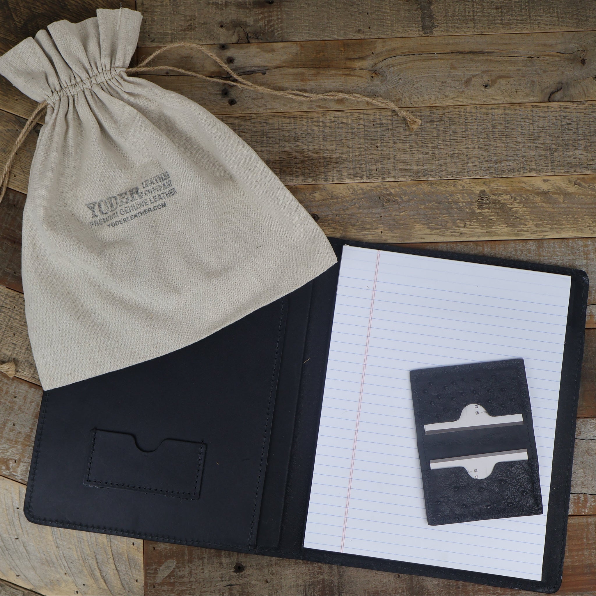 The Working Guy Gift Set - Black Portfolio & Card Case