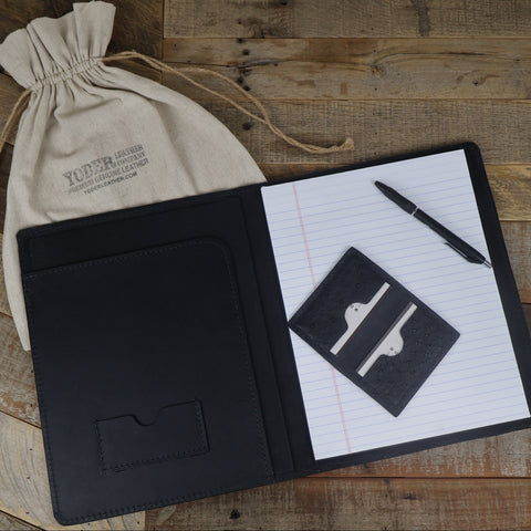 The Working Guy Gift Set - Black Portfolio & Card Case