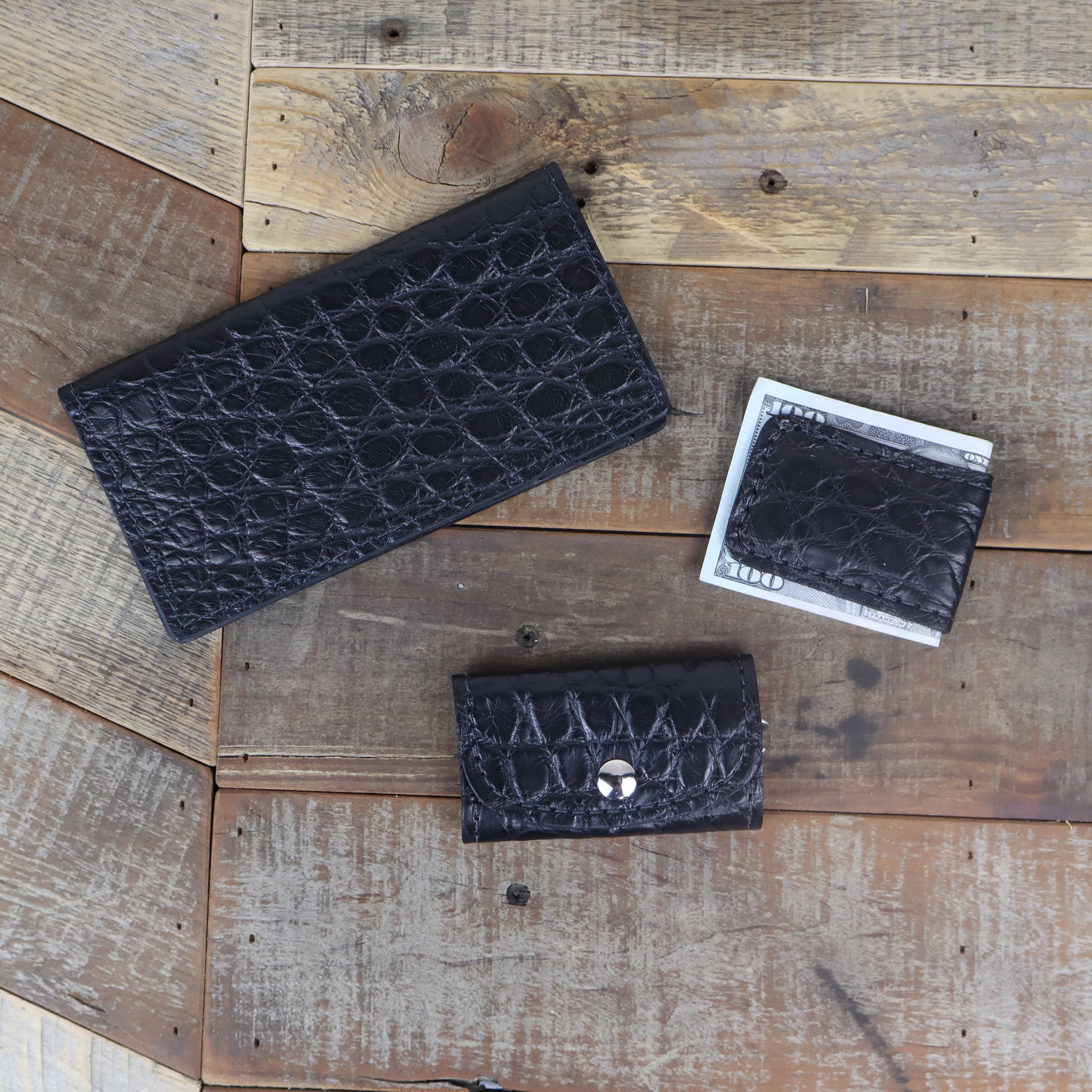 Grandpa's Favorites Bundle - Checkbook Cover, Cash Clip & Key Case