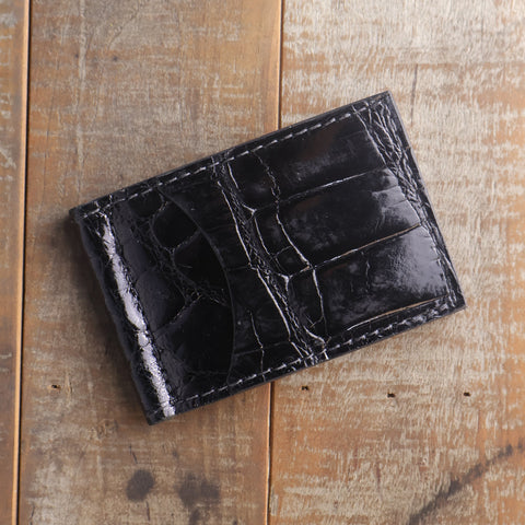 Alligator Glossy Black Skinny Clip - Sale Item