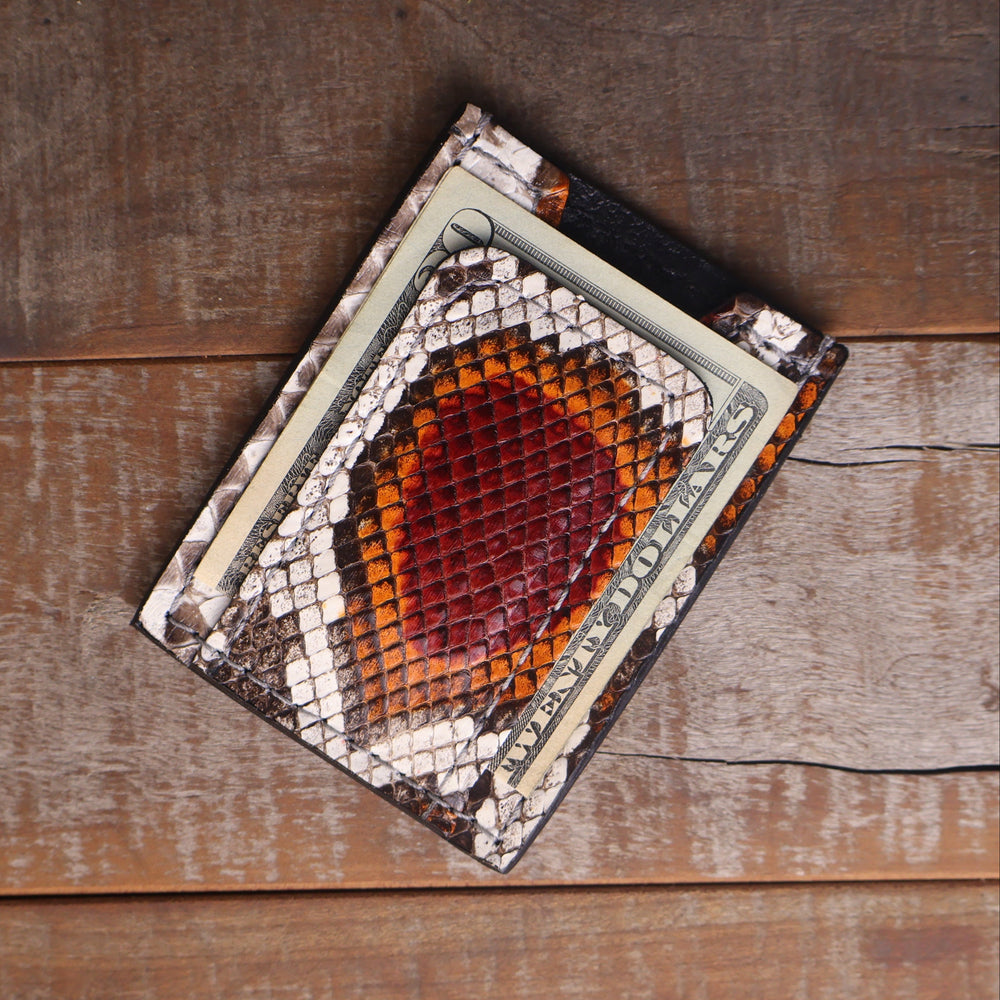 Python Blood Orange Money Clip Wallet