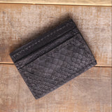 Python Black Suede Money Clip Wallet