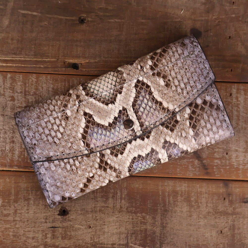 Python Hand Painted Opal Clutch