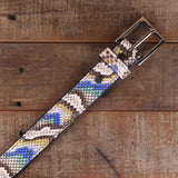 Python Hand Painted Peacock Belt