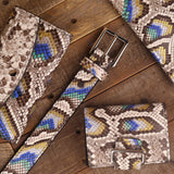 Python Hand Painted Peacock Belt