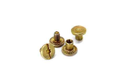 Set of Chicago Screws (2 Pack) - Solid Brass