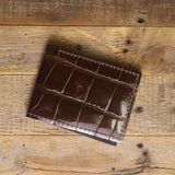 Alligator Bifold in Brown Full Gloss- Sale Item