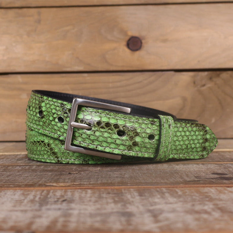 Python Lime Green Belt – Yoder Leather Company