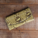Python Moss Clutch-Yoder Leather Company
