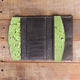 Python Lime Green Women's Clutch-Yoder Leather Company