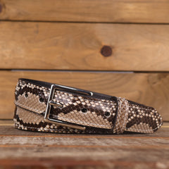Python Snakeskin Leather Dress Belt – Yoder Leather Company