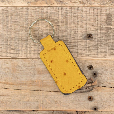 Ostrich Yellow Key Chain-Yoder Leather Company