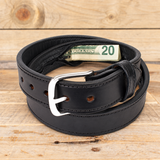 Stitched Black Money Belt