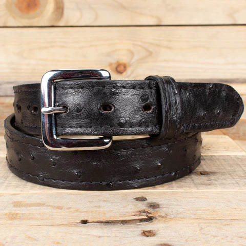 Ostrich Black Money Belt