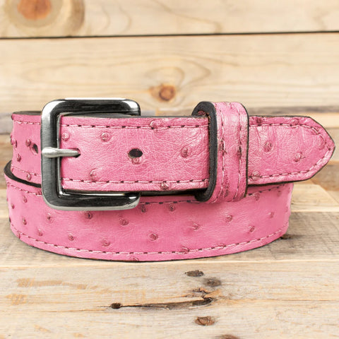 Ostrich Pink Money Belt
