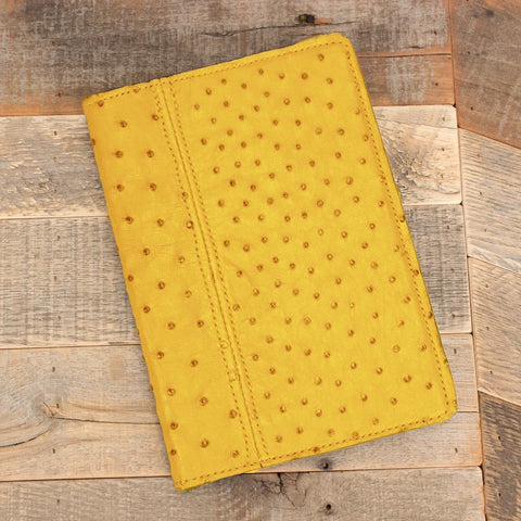 Ostrich Yellow Portfolio-Yoder Leather Company