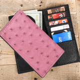 Ostrich Pink Rodeo Wallet