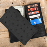 Ostrich Black Rodeo Wallet