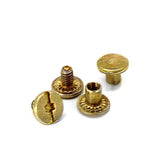 Set of Chicago Screws (2 Pack) - Solid Brass-Yoder Leather Company