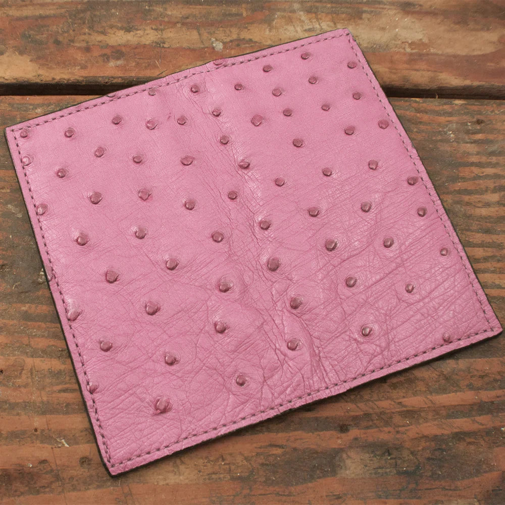 Ostrich Pink Rodeo Wallet – Yoder Leather Company