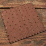 Ostrich Brown Rodeo Wallet-Yoder Leather Company