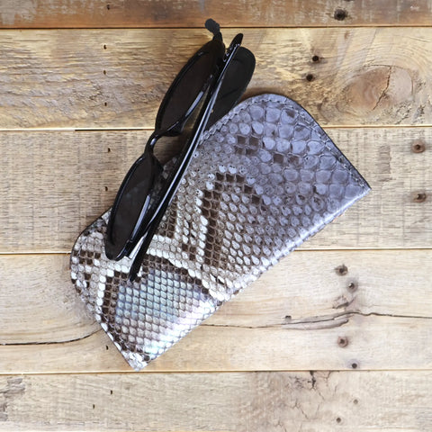 Python Hand Painted Opal Glasses Case