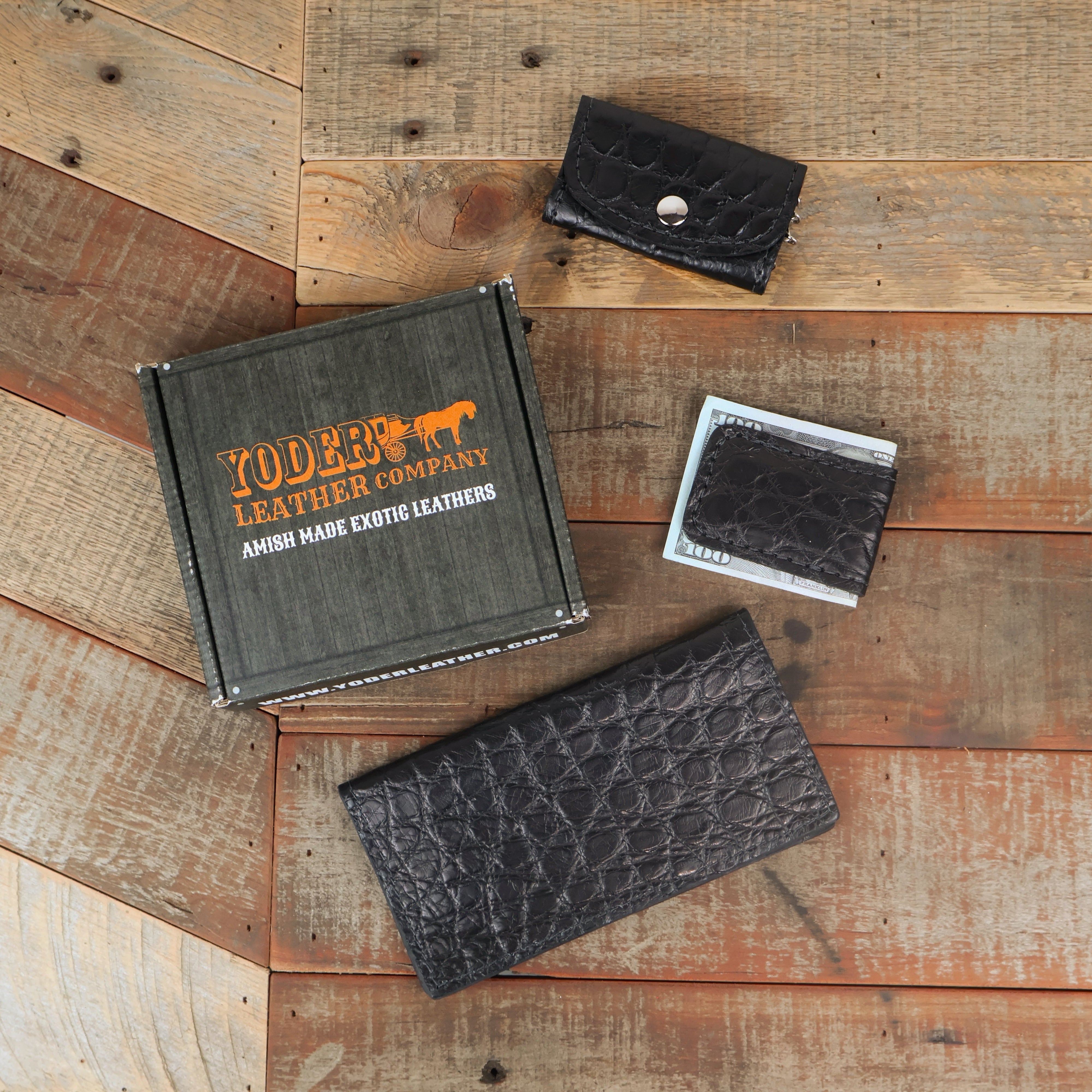 Grandpa's Favorites Bundle - Checkbook Cover, Cash Clip & Key Case