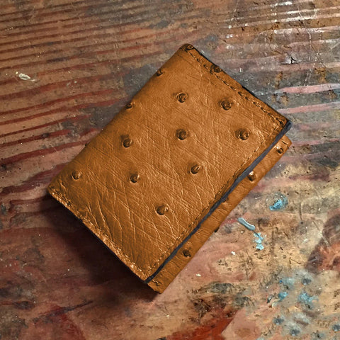 Ostrich Cognac Trifold