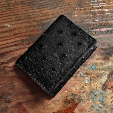 Ostrich Black Trifold