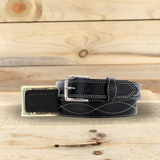 Black Figure 8 Belt & Cowhide Cash Clip Combo
