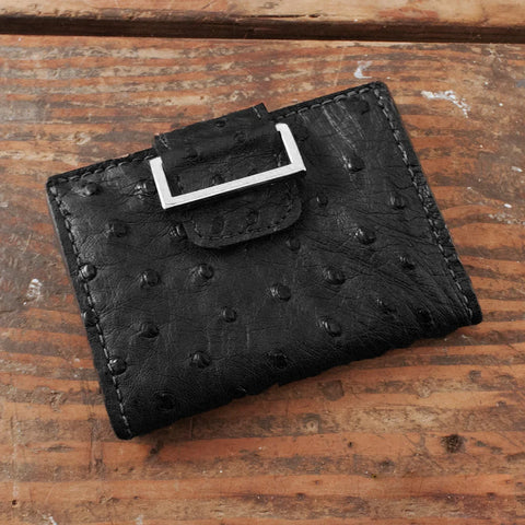 Ostrich Black Women's Wallet