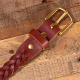 Braided Brown Casual Belt