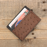Ostrich Cash Clip Wallet