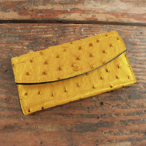 Ostrich Yellow Clutch For Women